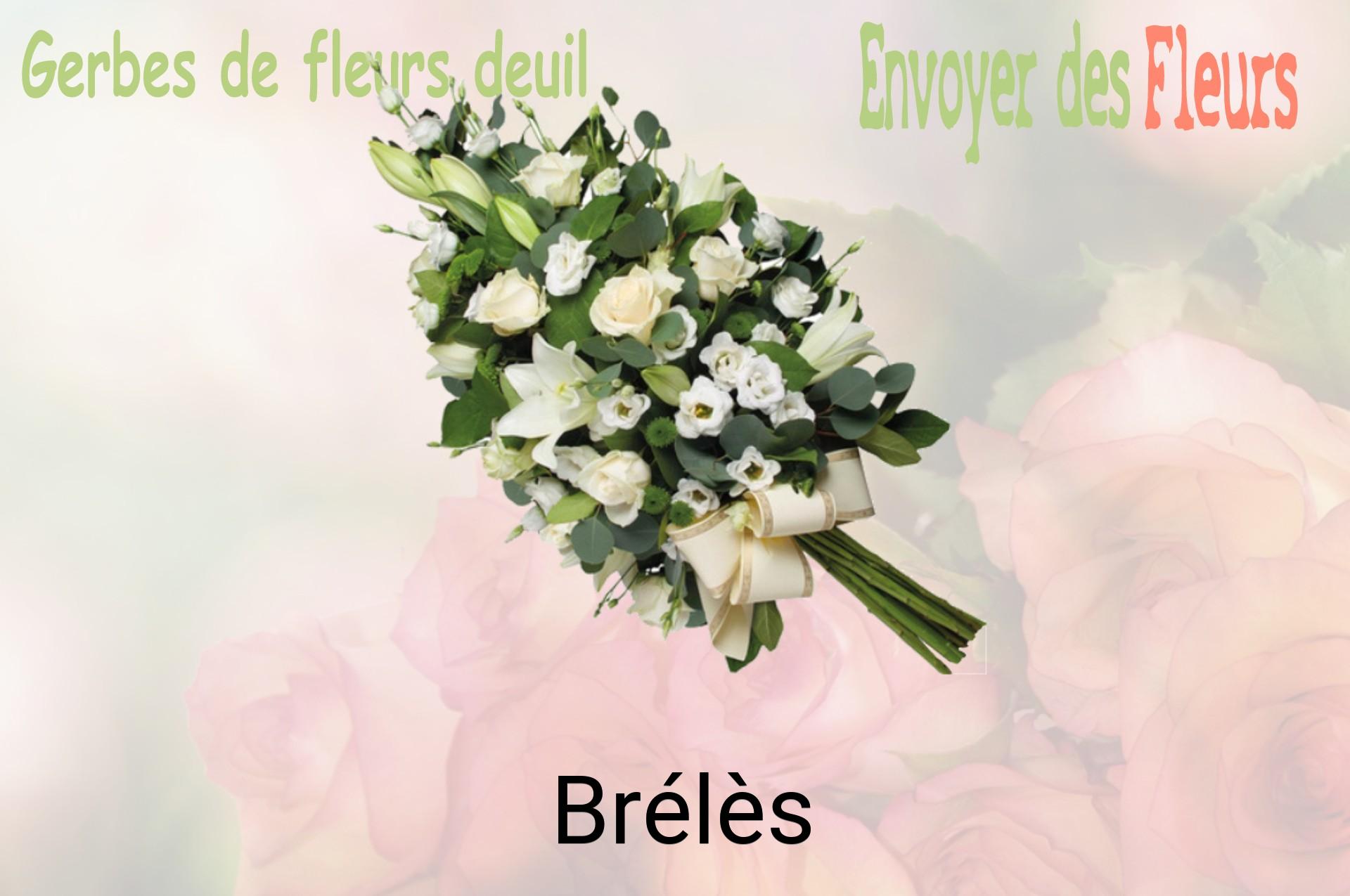 Gerbe de fleurs de deuil livrée à Brélès